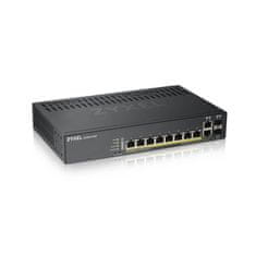 Zyxel GS1920-8HPv2 10 Port Smart Managed Switch 8x Gigabit Copper and 2x Gigabit dual pers., hybird mode, standalone or