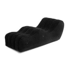 Easytoys Bedroom Fantasies The Lounger Inflatable Bench (Black), nafukovací lehátko s kroužky na pouta