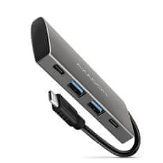 AXAGON hub USB-C SUPERSPEED / HMC-4G2 / USB 3.2 Gen2 / 2x USB-C / 2x USB-A / 10GB/s / 0,13m