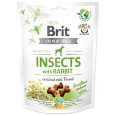 Brit Pochoutka Care Dog Crunchy Cracker Insects, králík s fenyklem 200g