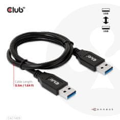 Club 3D Kabel USB 3.2 Gen2 Type-A, 3A M/M, 50 cm (CAC-1409)