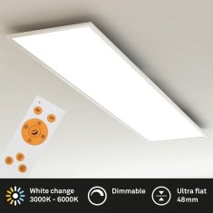 BRILONER BRILONER CCT svítidlo LED panel, 119,5 cm, 3800 lm, 36 W, bílé BRILO 7196-016