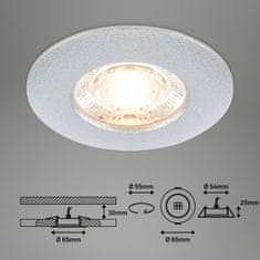 BRILONER BRILONER 3ks sada LED vestavné svítidlo, 6,5 cm, 3,6W, 350lm matný chrom BRI 7606034