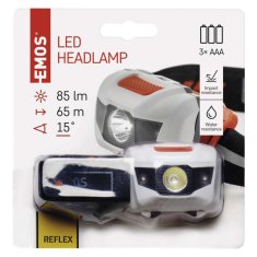 Emos LED čelovka P3521, 85 lm, 65 m, 3x AAA