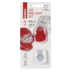 Emos LED přední + zadní svítilna na kolo P3921 na 2x CR2032, 10 lm