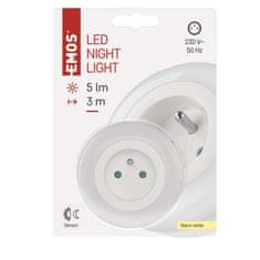 Emos LED noční světlo P3320 s fotosenzorem do zásuvky