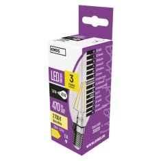 Emos LED žárovka Filament svíčka / E14 / 3,4 W (40 W) / 470 lm / teplá bílá