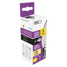 Emos LED žárovka Filament svíčka / E14 / 3,4 W (40 W) / 470 lm / teplá bílá