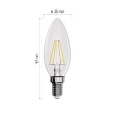 Emos LED žárovka Filament svíčka / E14 / 3,4 W (40 W) / 470 lm / neutrální bílá