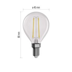 Emos LED žárovka Filament Mini Globe / E14 / 1,8 W (25 W) / 250 lm / neutrální bílá