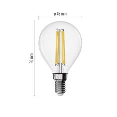 Emos LED žárovka Filament Mini Globe / E14 / 3,4 W (40 W) / 470 lm / neutrální bílá