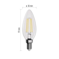 Emos LED žárovka Filament svíčka / E14 / 6 W (60 W) / 810 lm / neutrální bílá