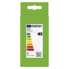 Emos LED žárovka Filament A60 A CLASS/ E27 / 3,8 W (60 W) / 806 lm / teplá bílá