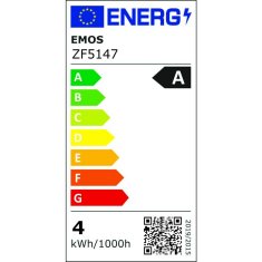 Emos LED žárovka Filament A60 A CLASS/ E27 / 3,8 W (60 W) / 806 lm / teplá bílá