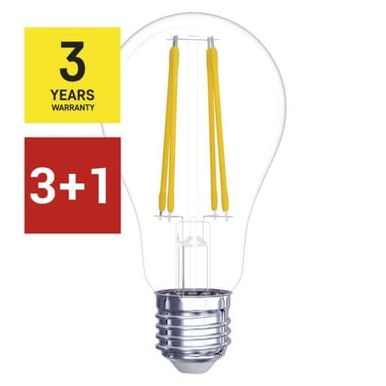 Emos 3 + 1 zdarma – LED žárovka Filament A60 / E27 / 5,9 W (60 W) / 806 lm / neutrální bílá