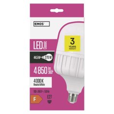 Emos LED žárovka Classic T140 / E27 / 44,5 W (270 W) / 4 850 lm / neutrální bílá