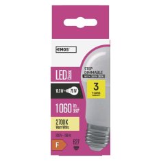 Emos LED žárovka Classic A60 / E27 / 10,5 W (75 W) / 1 060 lm / teplá bílá / stmívatelná