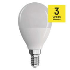 Emos LED žárovka Classic Mini Globe / E14 / 7,3 W (60 W) / 806 lm / neutrální bílá