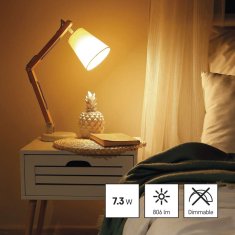 Emos LED žárovka Classic Mini Globe / E27 / 7,3 W (60 W) / 806 lm / teplá bílá