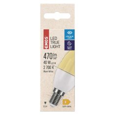 Emos LED žárovka True Light svíčka / E14 / 4,2 W (40 W) / 470 lm / teplá bílá