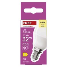 Emos LED žárovka Classic Mini Globe / E14 / 2,5 W (32 W) / 350 lm / teplá bílá