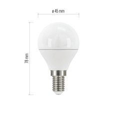 Emos LED žárovka True Light Mini Globe / E14 / 4,2 W (40 W) / 470 lm / neutrální bílá