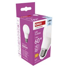 Emos LED žárovka Classic A60 / E27 / 7 W (60 W) / 806 lm / Studená bílá