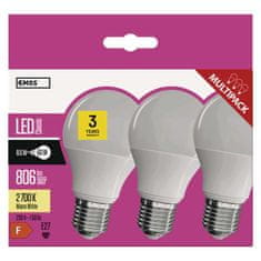 Emos LED žárovka Classic A60 / E27 / 8,5 W (60 W) / 806 lm / teplá bílá