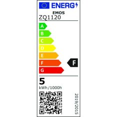 Emos LED žárovka Classic Mini Globe / E27 / 5 W (40 W) / 470 lm / teplá bílá