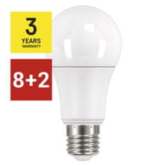 Emos 8 + 2 zdarma – LED žárovka Classic A60 / E27 / 14 W (100 W) / 1 521 lm / teplá bílá