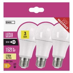 Emos 5 + 1 zdarma – LED žárovka Classic A60 / E27 / 14 W (100 W) / 1 521 lm / teplá bílá