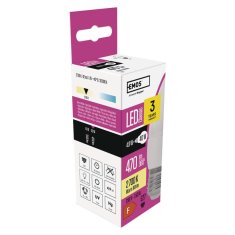 Emos LED žárovka Classic svíčka / E27 / 4,9 W (40 W) / 470 lm / teplá bílá