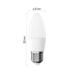 Emos LED žárovka Classic svíčka / E27 / 4,2 W (40 W) / 470 lm / neutrální bílá