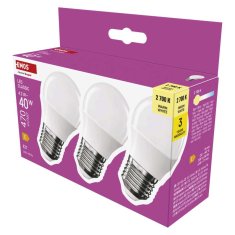 Emos LED žárovka Classic Mini Globe / E27 / 4,2 W (40 W) / 470 lm / teplá bílá