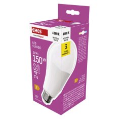 Emos LED žárovka Classic A80 / E27 / 20 W (150 W) / 2452 lm / neutrální bílá