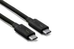 Club 3D Kabel Thunderbolt 5, 80/120Gbps, Certifikovaný kabel, 1x 4K540Hz, 2x8K240Hz, PD 240W, 1m