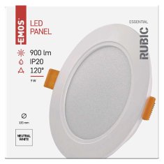 Emos LED podhledové svítidlo RUBIC 12 cm, 9 W, neutrální bílá