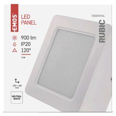 Emos LED svítidlo RUBIC 12 x 12 cm, 9 W, neutrální bílá