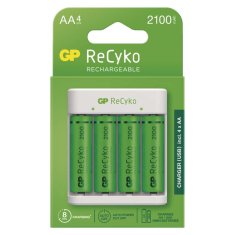 GP Nabíječka baterií GP Eco E411 + 4× AA ReCyko 2100