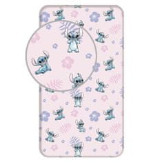 Jerry Fabrics  Prostěradlo Lilo and Stitch Pink 90x200x25 cm