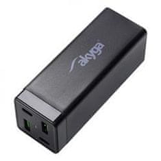 TRX Akyga AK-CH-17 USB nabíječka 220V/ 5-20V/ 65W/ 2x USB-C + 2x USB-A/ PD 3.0/ QC 4+/ AFC/ FCP/ SCP/ Apple 2.4A/ PPS/ č