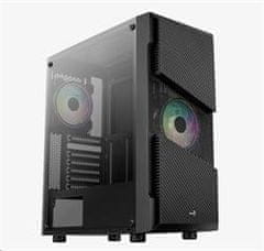 Aerocool Menace Saturn FRGB ML G, skříň Midi Tower, mATX, 2xUSB 2.0, 1xUSB 3.0, RGB