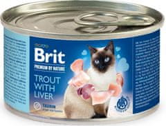 Brit Konzerva Premium by Nature pstruh a játra 200g