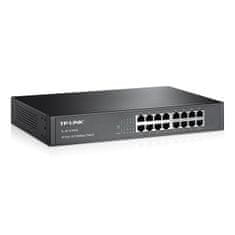 TP-Link TL-SF1016DS 16-Port 10/100M Switch, 16 10/100M RJ45 Ports, 1U 13-inch Rack-mountable Steel Case