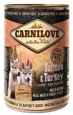 Carnilove Konzerva Wild Meat Puppy losos a krůta 400g