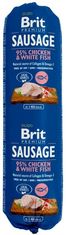 Brit Salám Sausage kuře a bílá ryba 800g