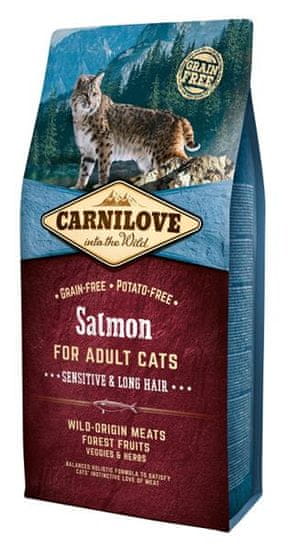 Carnilove Krmivo Adult Cats Sensitive & Long Hair Salmon 6kg