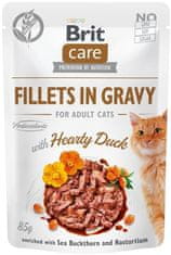 Brit Kapsička Care Cat kachna, filety v omáčce 85g