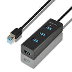 HUE-S2BL, 4x USB 3.0 CHARGING hub, micro USB nap. konektor, kabel USB-A 1.2m