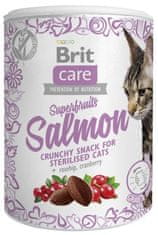 Brit Pochoutka Care Cat Snack Superfruits losos 100g